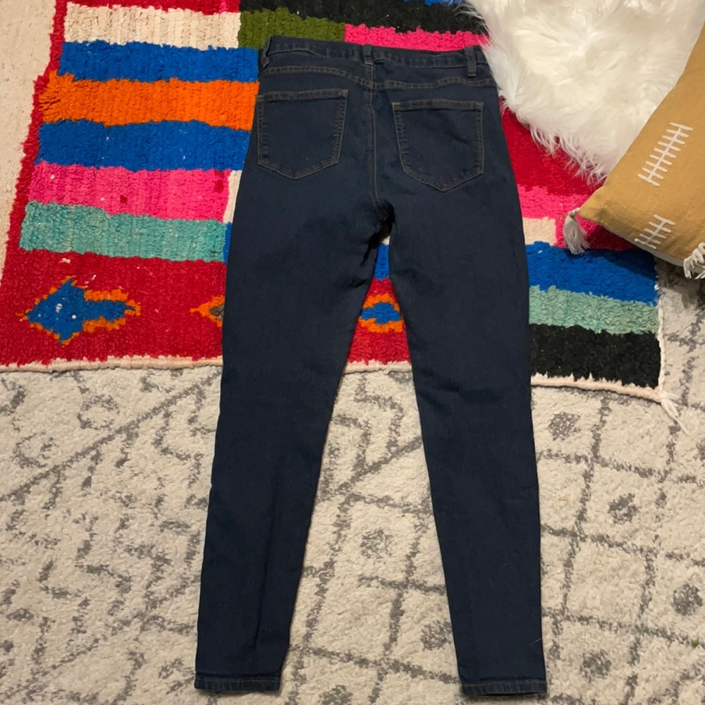 Dark Blue High Rise Skinny Jeans | Size 27